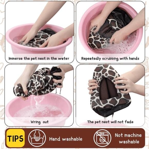 Guinea Pig Bed Warm Rabbit Hideout Washable Winter Fleece Sleeping - Picture 2 of 5